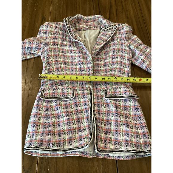 Veronica Beard Etney Dickey multi color purple tweed Jacket blazer size 0 - Picture 5 of 14